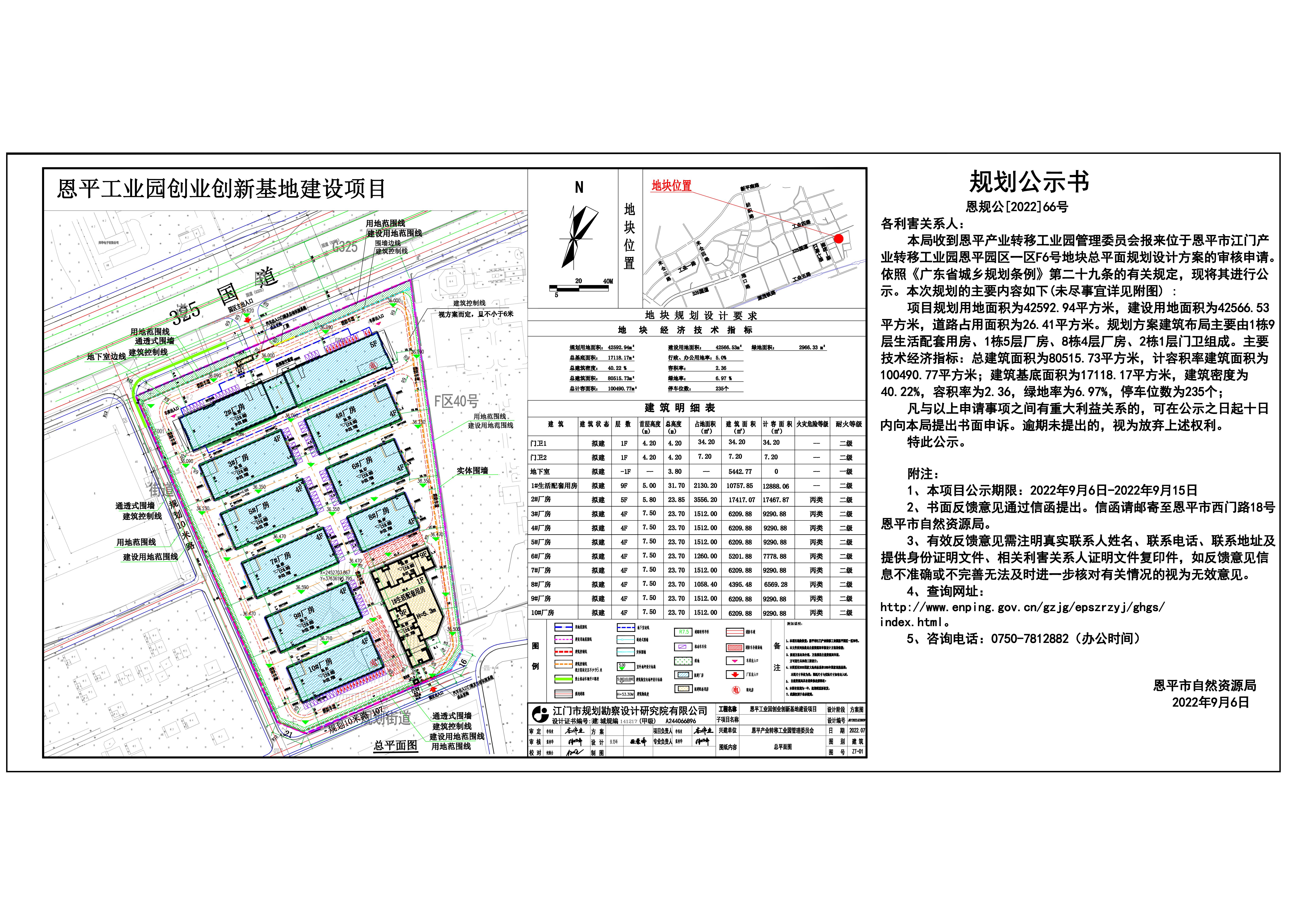 恩规公[2022]66号关于欧亚国际官网
江门产业转移工业园欧亚国际园区一区F6号总平面规划设计方案的公示_00.jpg