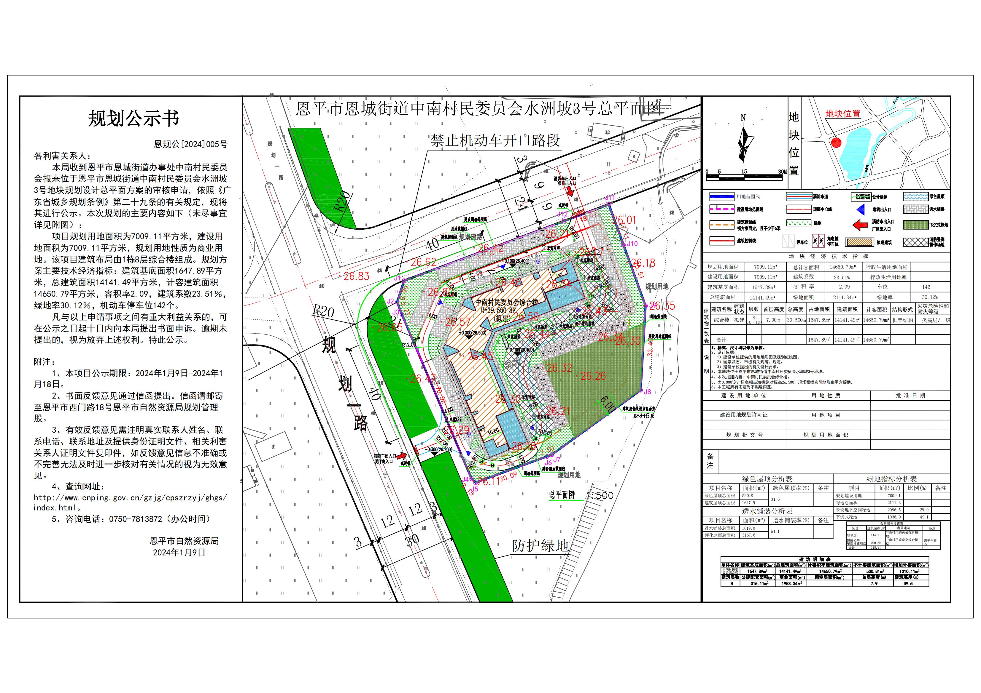 恩规公[2024] 5号 规划公示书 关于欧亚国际官网
恩城街道中南村民委员会水洲坡3号地块规划设计方案的公示.jpg