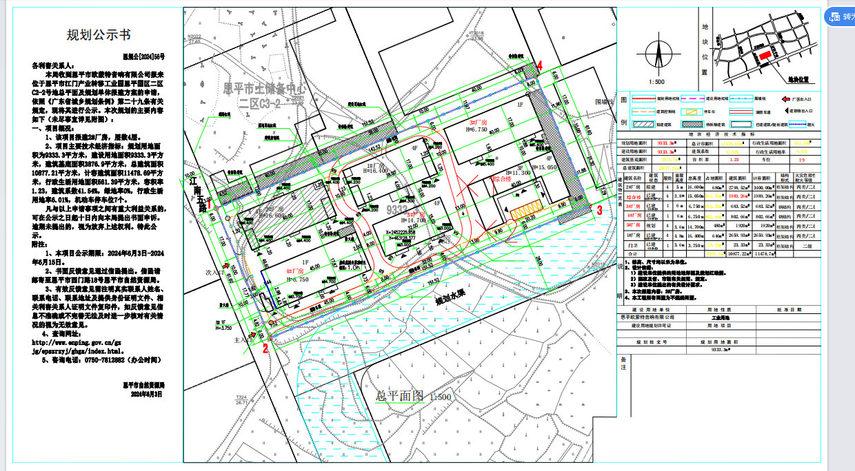 56.欧亚国际官网
江门产业转移工业园欧亚国际园区二区C2-2号地总平面及规划单体报建方案.png