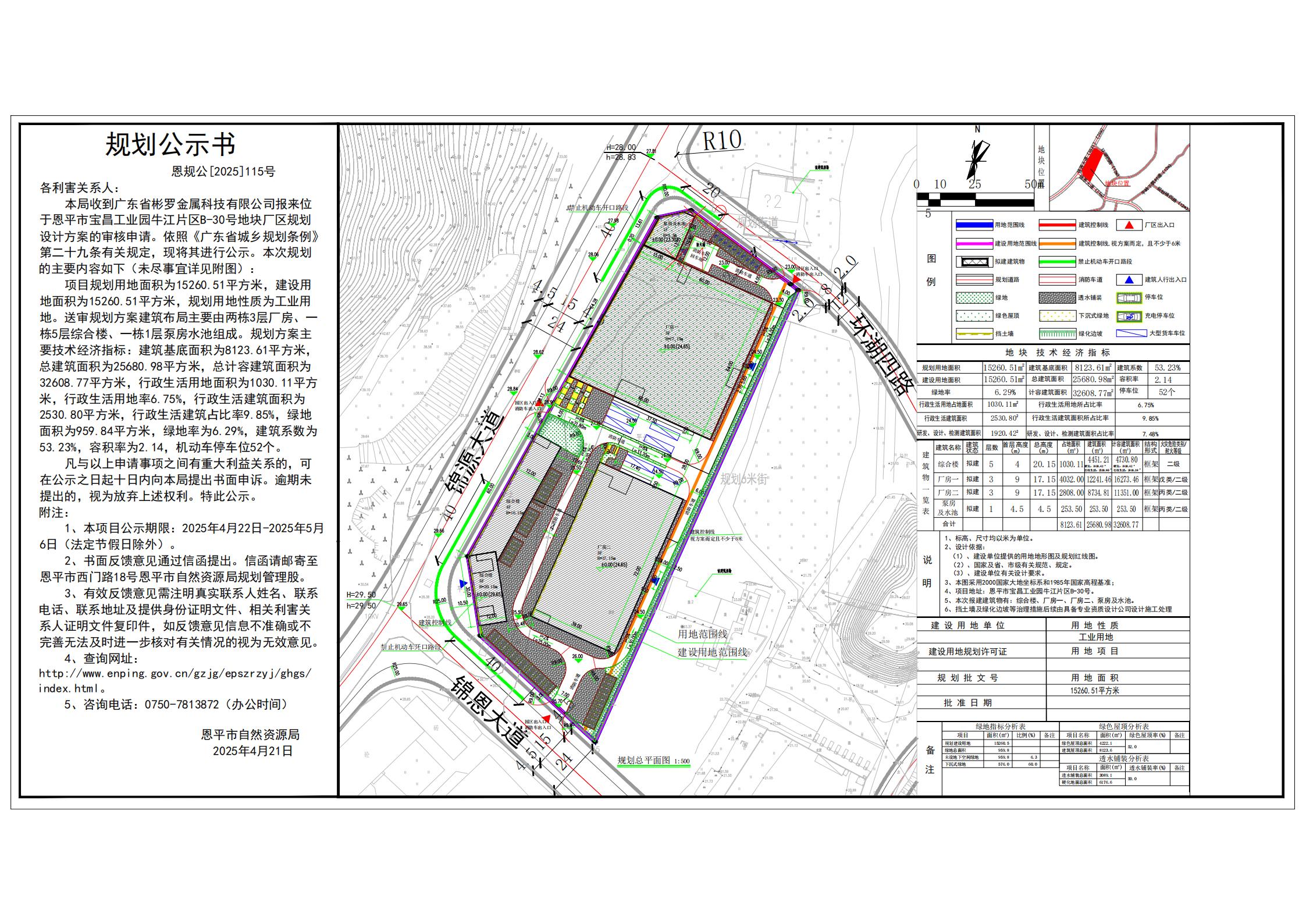 恩规公[2025]115号 规划公示书 关于欧亚国际官网
宝昌工业园牛江片区B-30号（广东省彬罗金属科技有限公司）的公示.jpg